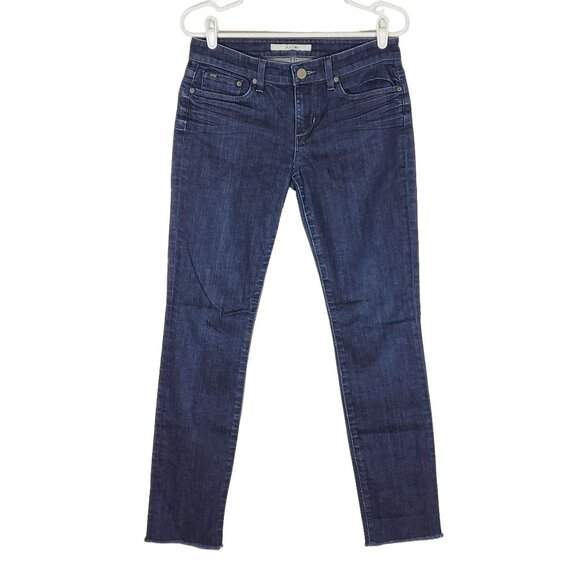 Joe's Jeans Size 28 Chelsea Skinny Fray Hem Vincent Wash Low Rise Stretch Denim - Picture 1 of 11